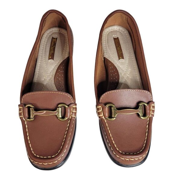 Thom McAn Gavyn Brown Leather Women's Loafers (Size 5.5W) - Picture 10 of 10